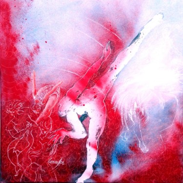 Painting titled "danse-2" by Danielle Lamaison, Original Artwork, Ink