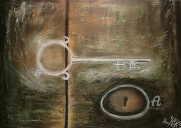 Peinture intitulée "Open this door" par La-Marks, Œuvre d'art originale, Acrylique