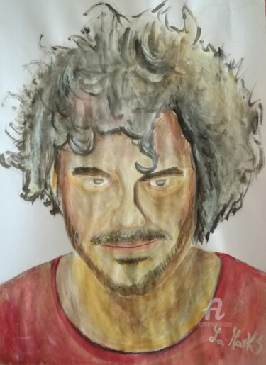 Pintura intitulada "Francesco Renga" por La-Marks, Obras de arte originais, Acrílico