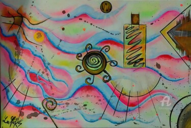 Schilderij getiteld "Energia Solare" door La-Marks, Origineel Kunstwerk, Acryl