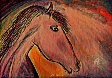 Digital Arts titled "The Magic horse Dig…" by La-Marks, Original Artwork, Digital Painting