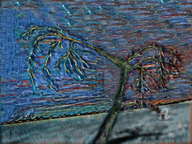 Arte digitale intitolato "The Golden Tree - d…" da La-Marks, Opera d'arte originale, Pittura digitale