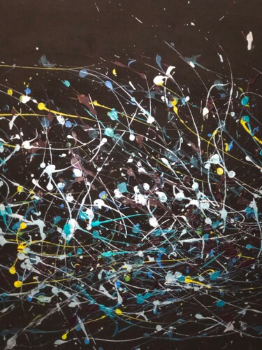 Malerei mit dem Titel "Cosmos" von Lambrini Mimigianni, Original-Kunstwerk, Acryl