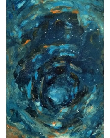 Painting titled "Abstract - Hurrican…" by Lamia Eda Kula, Original Artwork, Acrylic