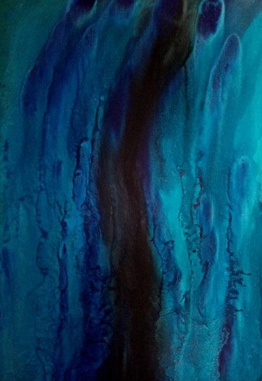 Painting titled "Ocean Drive" by Lamia Eda Kula, Original Artwork, Acrylic