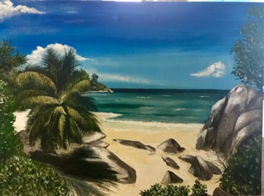 Peinture intitulée "Iles pralin seychel…" par Bernard Fouque, Œuvre d'art originale, Huile