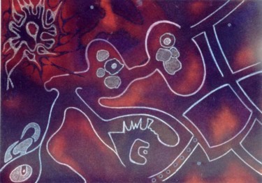 Картина под названием "Галактика счастья" - Sergio Lamonov, Подлинное произведение искусства, Масло