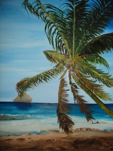 Peinture intitulée "LAMY - La Martinique" par Lamy, Œuvre d'art originale