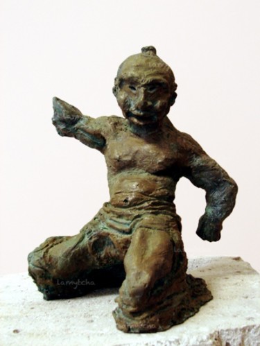 Sculpture intitulée "danseur" par Lamy Tcha, Œuvre d'art originale, Résine