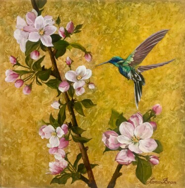 Painting titled "Hummingbird" by Lana Bran, Original Artwork, Oil