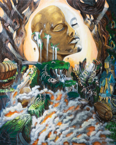 Картина под названием "Vision Récurrente" - Lana Dri, Подлинное произведение искусства, Акрил Установлен на Деревянная рама…