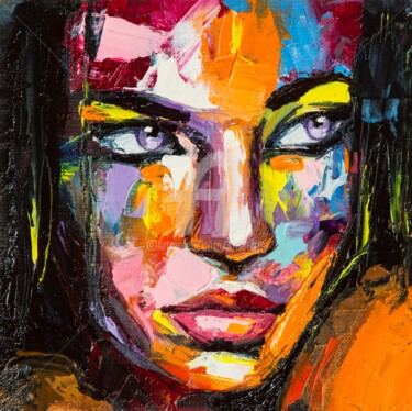 Картина под названием "Ultraviolet" - Lana Frey, Подлинное произведение искусства, Масло