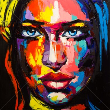 Malarstwo zatytułowany „Against the rainbow” autorstwa Lana Frey, Oryginalna praca, Olej