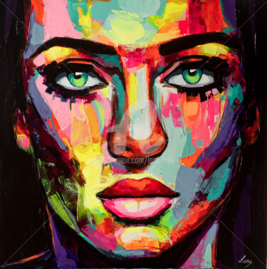 Malerei mit dem Titel "Colorful rain" von Lana Frey, Original-Kunstwerk, Acryl