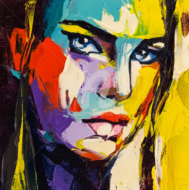 Картина под названием "Disbelief, acrylic…" - Lana Frey, Подлинное произведение искусства, Масло