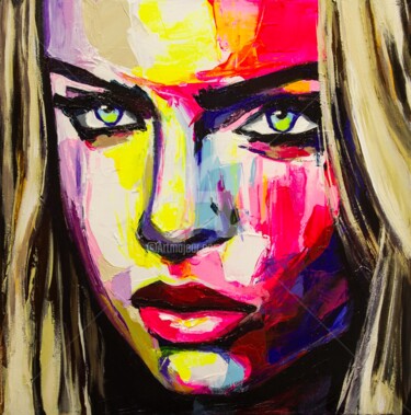 Картина под названием "Rewind" - Lana Frey, Подлинное произведение искусства, Акрил Установлен на Деревянная рама для носилок