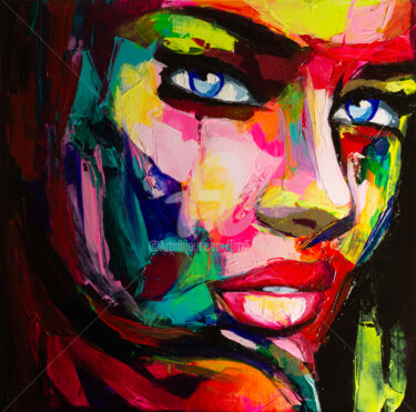 Картина под названием "Layla" - Lana Frey, Подлинное произведение искусства, Акрил Установлен на Деревянная рама для носилок