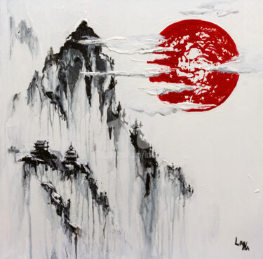 Peinture intitulée "Mountain poetry" par Lana Frey, Œuvre d'art originale, Acrylique Monté sur Châssis en bois