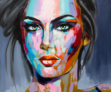 Картина под названием "I see right through" - Lana Frey, Подлинное произведение искусства, Масло Установлен на Деревянная ра…