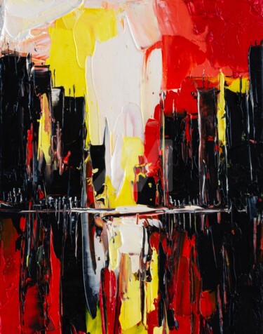 Phoenix. Painting titled "Phoenix." by Lana Frey, Original Artwork, Oil Mounted on Wood Stretcher frame