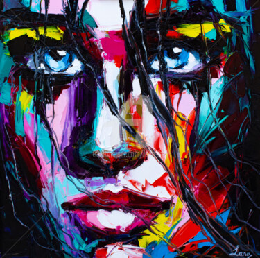 Картина под названием "Shadowgame" - Lana Frey, Подлинное произведение искусства, Масло Установлен на Деревянная рама для но…