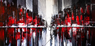 Pittura intitolato "City of  madness" da Lana Frey, Opera d'arte originale, Acrilico
