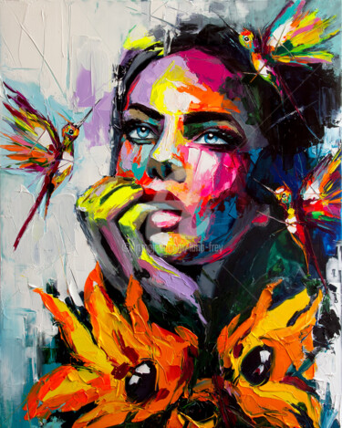 Картина под названием "Spicy scent of drea…" - Lana Frey, Подлинное произведение искусства, Акрил