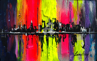 Malarstwo zatytułowany „Rebound” autorstwa Lana Frey, Oryginalna praca, Akryl Zamontowany na Karton