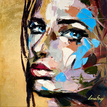 Картина под названием "Gilded age" - Lana Frey, Подлинное произведение искусства, Масло Установлен на Деревянная рама для но…