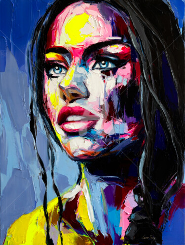 Картина под названием "About time" - Lana Frey, Подлинное произведение искусства, Масло Установлен на Деревянная рама для но…