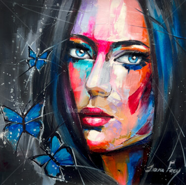 Painting titled "Butterfly" by Lana Frey, Original Artwork, Oil