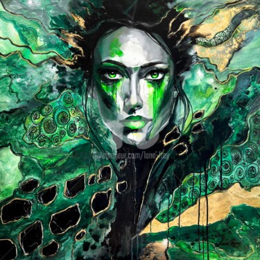 Картина под названием "Hathor" - Lana Frey, Подлинное произведение искусства, Акрил