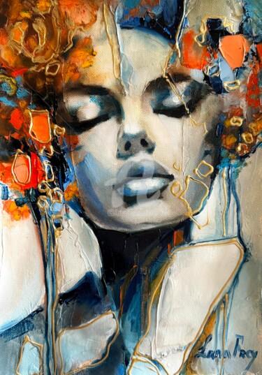 Картина под названием "Orange Breeze" - Lana Frey, Подлинное произведение искусства, Масло