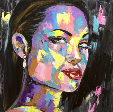 Картина под названием "Glance" - Lana Frey, Подлинное произведение искусства, Масло