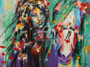 Картина под названием "Chasing the dream" - Lana Frey, Подлинное произведение искусства, Масло