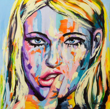 Peinture intitulée "Right now" par Lana Frey, Œuvre d'art originale, Huile