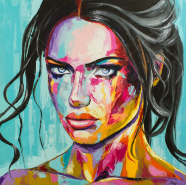Painting titled "Sulky" by Lana Frey, Original Artwork, Oil