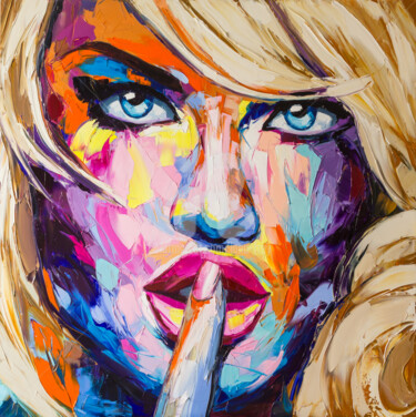 Картина под названием "Hush your own secre…" - Lana Frey, Подлинное произведение искусства, Масло