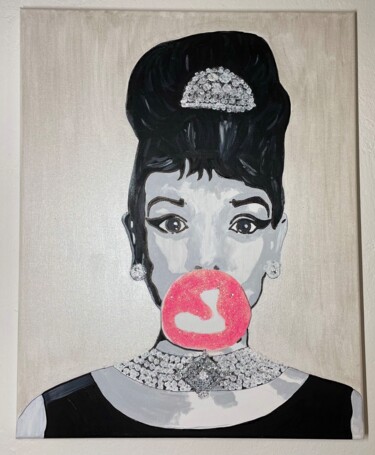 Картина под названием "Audrey Hepburn" - Lana Graule, Подлинное произведение искусства, Акрил