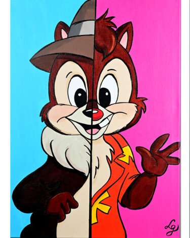 Peinture intitulée "ChipʼnDale" par Lana Graule, Œuvre d'art originale, Acrylique