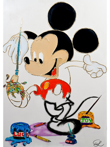 Peinture intitulée "Mickey" par Lana Graule, Œuvre d'art originale, Acrylique