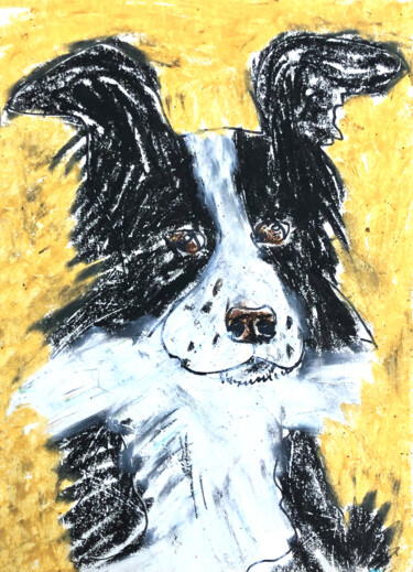 「A Dog」というタイトルの描画 Lana Krainovaによって, オリジナルのアートワーク, パステル