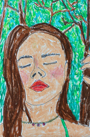 Dessin intitulée "Lindsey" par Lana Krainova, Œuvre d'art originale, Pastel