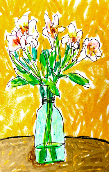 Tekening getiteld "Still life" door Lana Krainova, Origineel Kunstwerk, Pastel