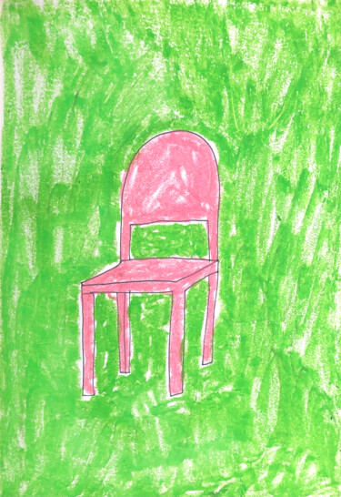 Dessin intitulée "Pink seat" par Lana Krainova, Œuvre d'art originale, Pastel