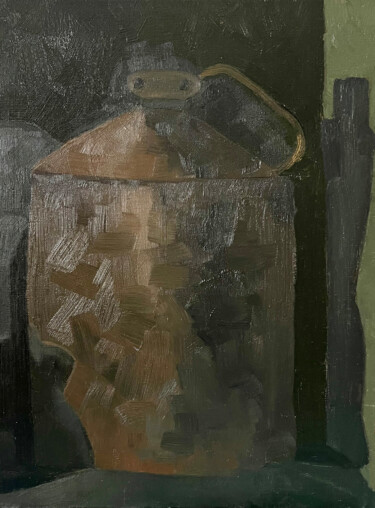 Malerei mit dem Titel "Kerosene lamp" von Lana Krainova, Original-Kunstwerk, Öl