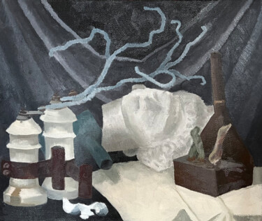 Pintura titulada "Still life with the…" por Lana Krainova, Obra de arte original, Oleo Montado en Bastidor de camilla de mad…