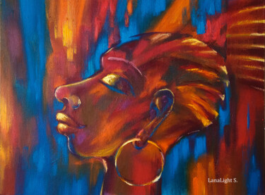 Painting titled "African woman" by Lana Light S., Original Artwork, Oil