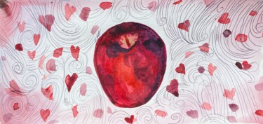 Zeichnungen mit dem Titel "Saint Valentine App…" von Lana Mur, Original-Kunstwerk, Aquarell