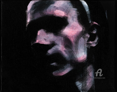 Картина под названием "J.NIGHT LIGHT" - Lana Okoneshnikova, Подлинное произведение искусства, Масло